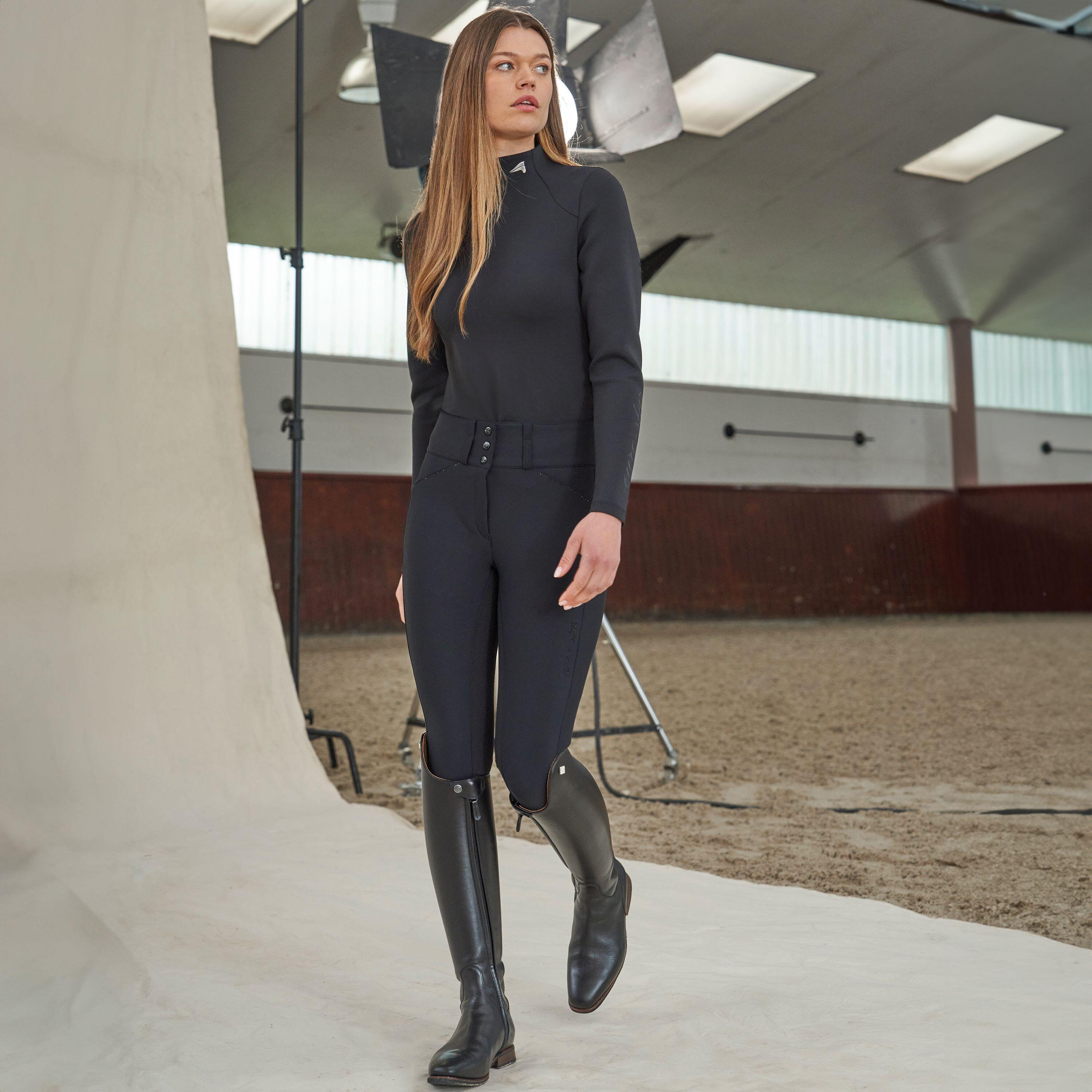 Pantaloni da equitazione full grip termici donna Euro-Star Aurelia 3/3