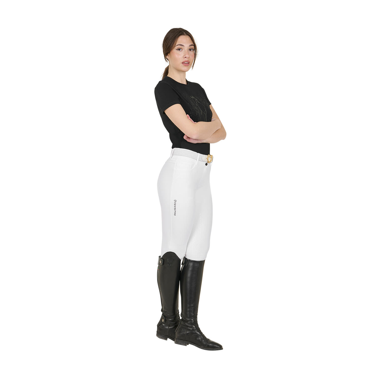 Damesbroek met volledige grip Equestro 3/7