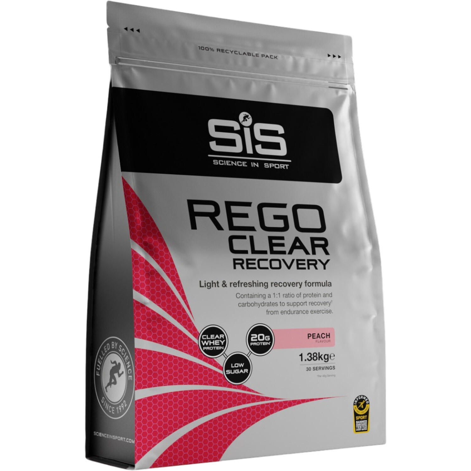 Science In Sport - Shake Protéiné - Clear 1380g - Rego Clear Whey Pêche - Clear Whey - Decathlon