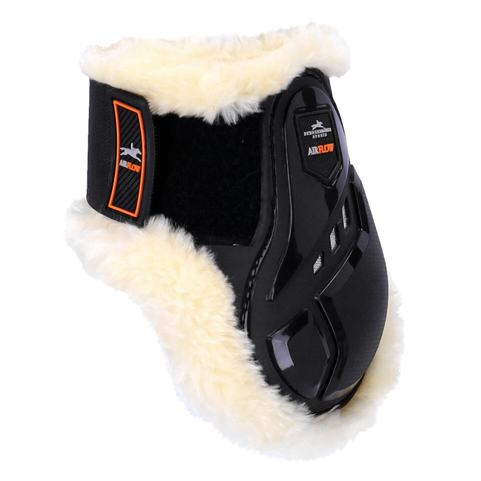 Closed fur fetlock boots for horses Schockemöehle Air Flow Champion