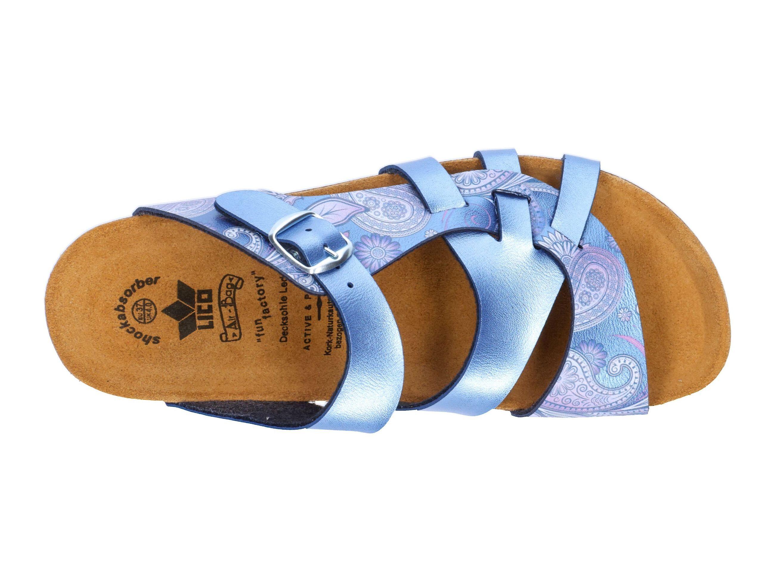 Pantolette Damen Schnallen LICO Bioline Flora 5/6