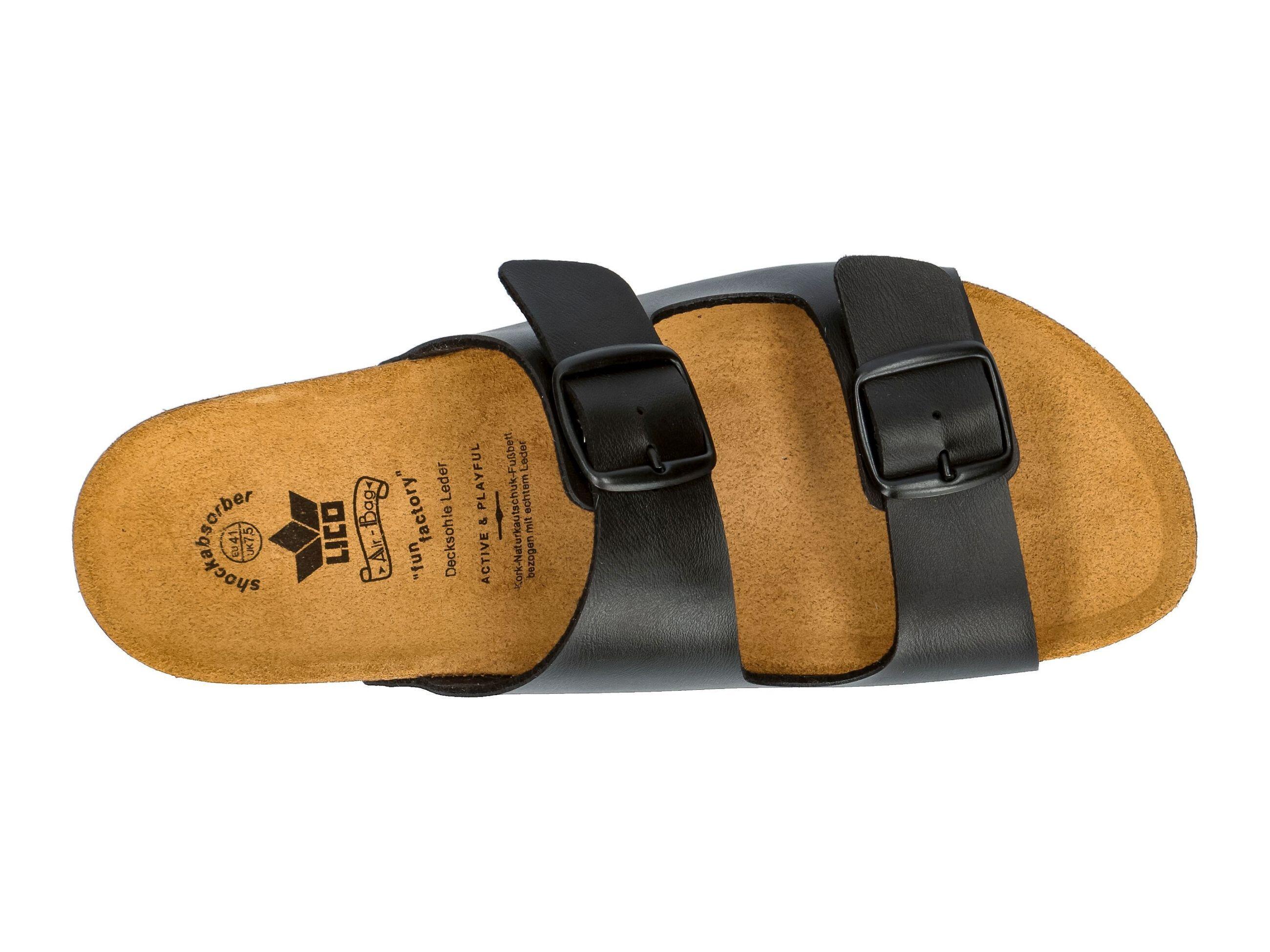 Pantolette Herren Schnallen LICO Bioline Man 5/6
