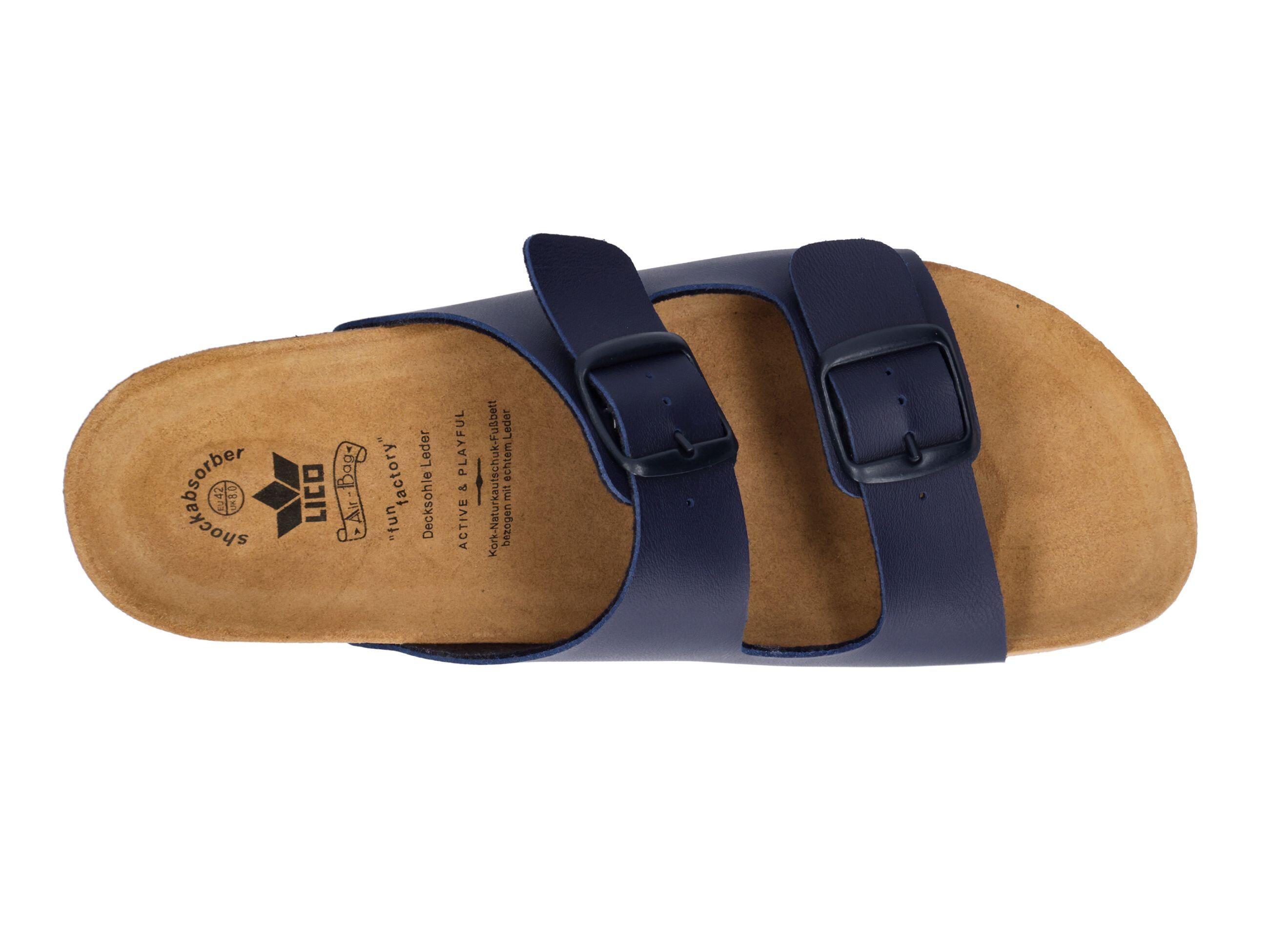 Pantolette Herren Schnallen LICO Bioline Man 5/6
