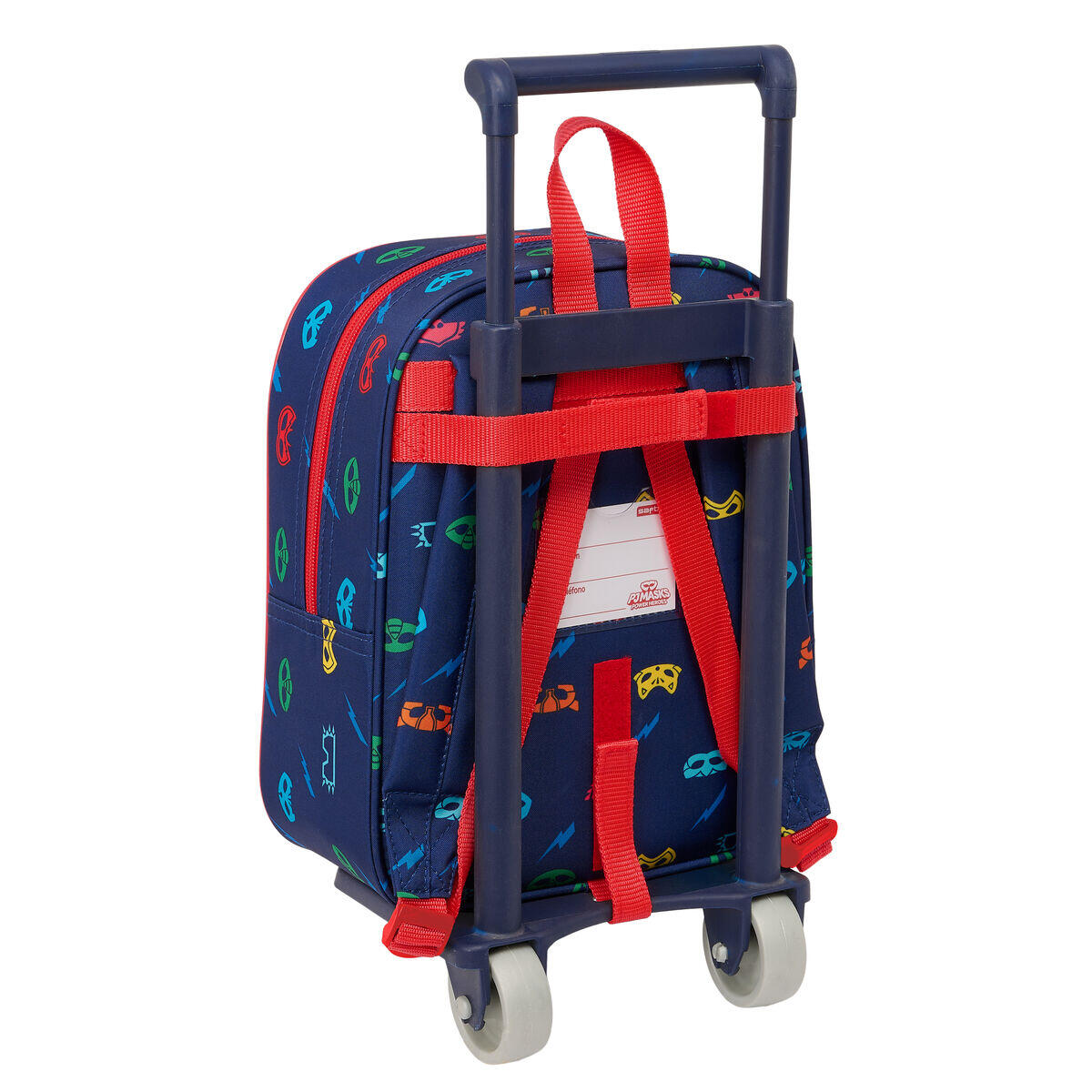 Mochila Escolar con Ruedas PJ Masks Ready Azul marino 2/3