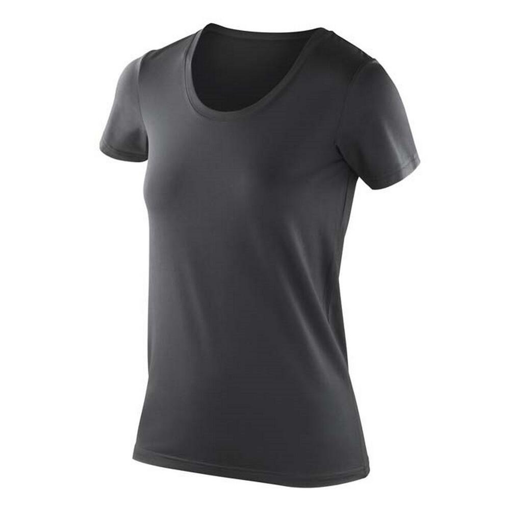 SPIRO Dames Impact Softex TShirt (Zwart)