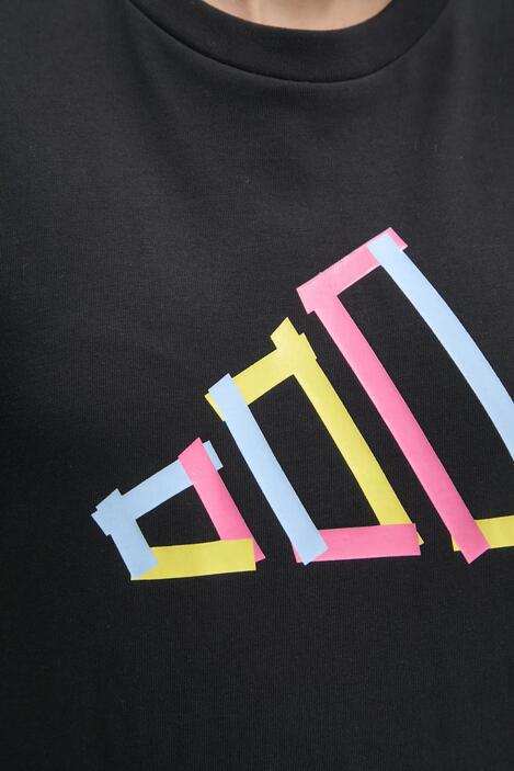 T-shirt donna adidas tech graphic tee - nero 5/5