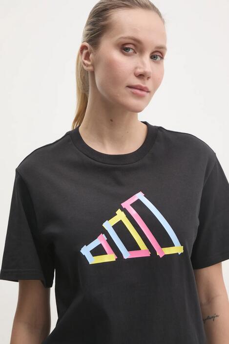 T-shirt donna adidas tech graphic tee - nero 4/5