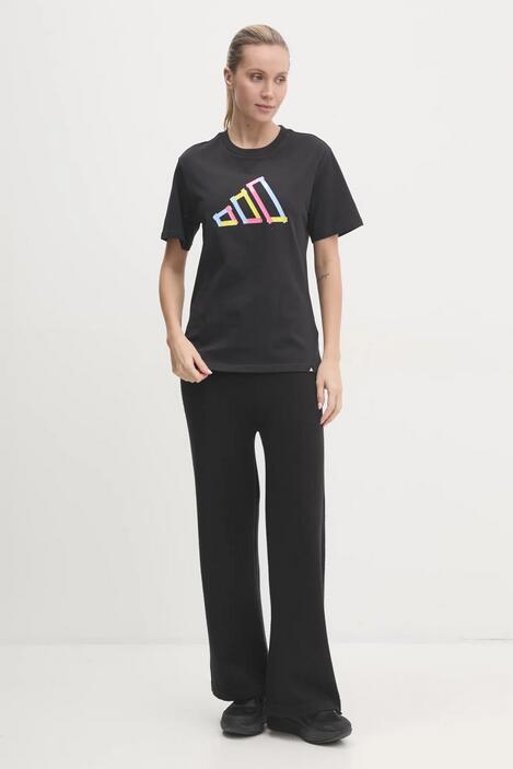 T-shirt donna adidas tech graphic tee - nero 3/5