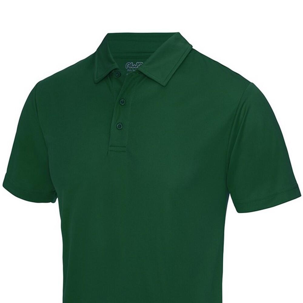 Heren Cool Regular Poloshirt (Fles groen) 2/2