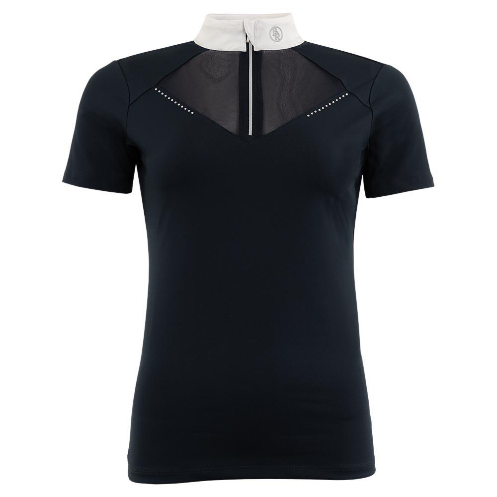 Br - Polo D'Équitation De Concours Femme Br Equitation Zapopan - Polo Manches Courtes - Bleu|noir -  Xl - Decathlon