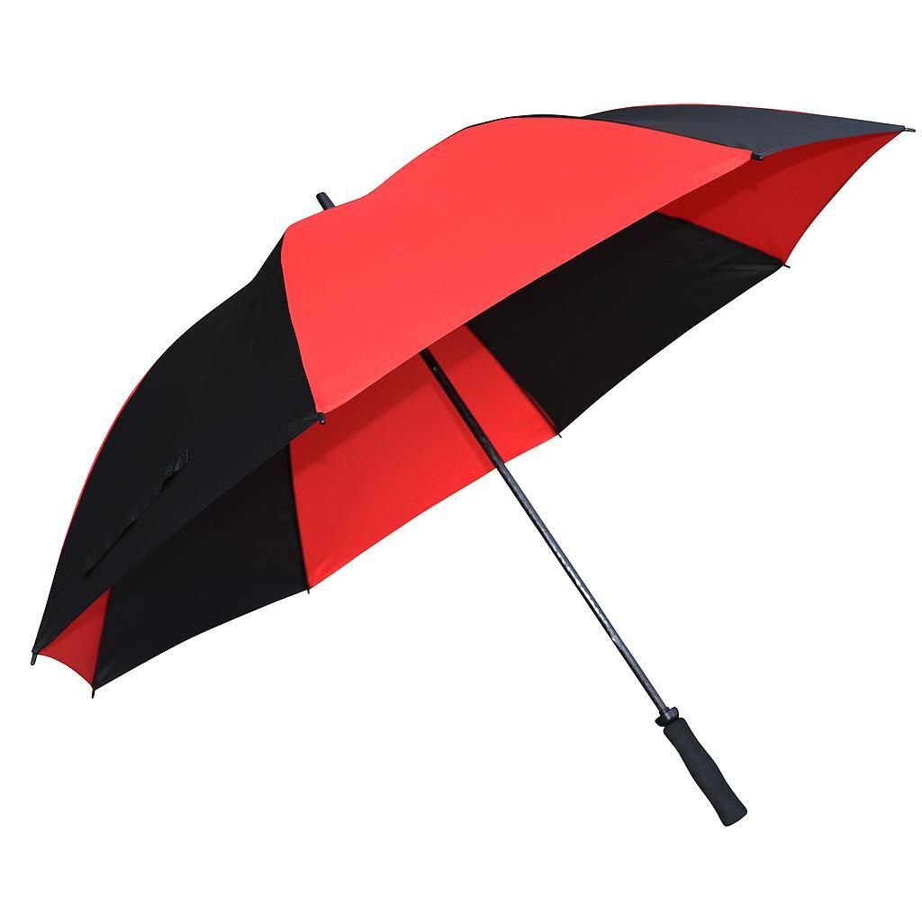 MASTERS Pongee Golf Umbrella (Black/Red)