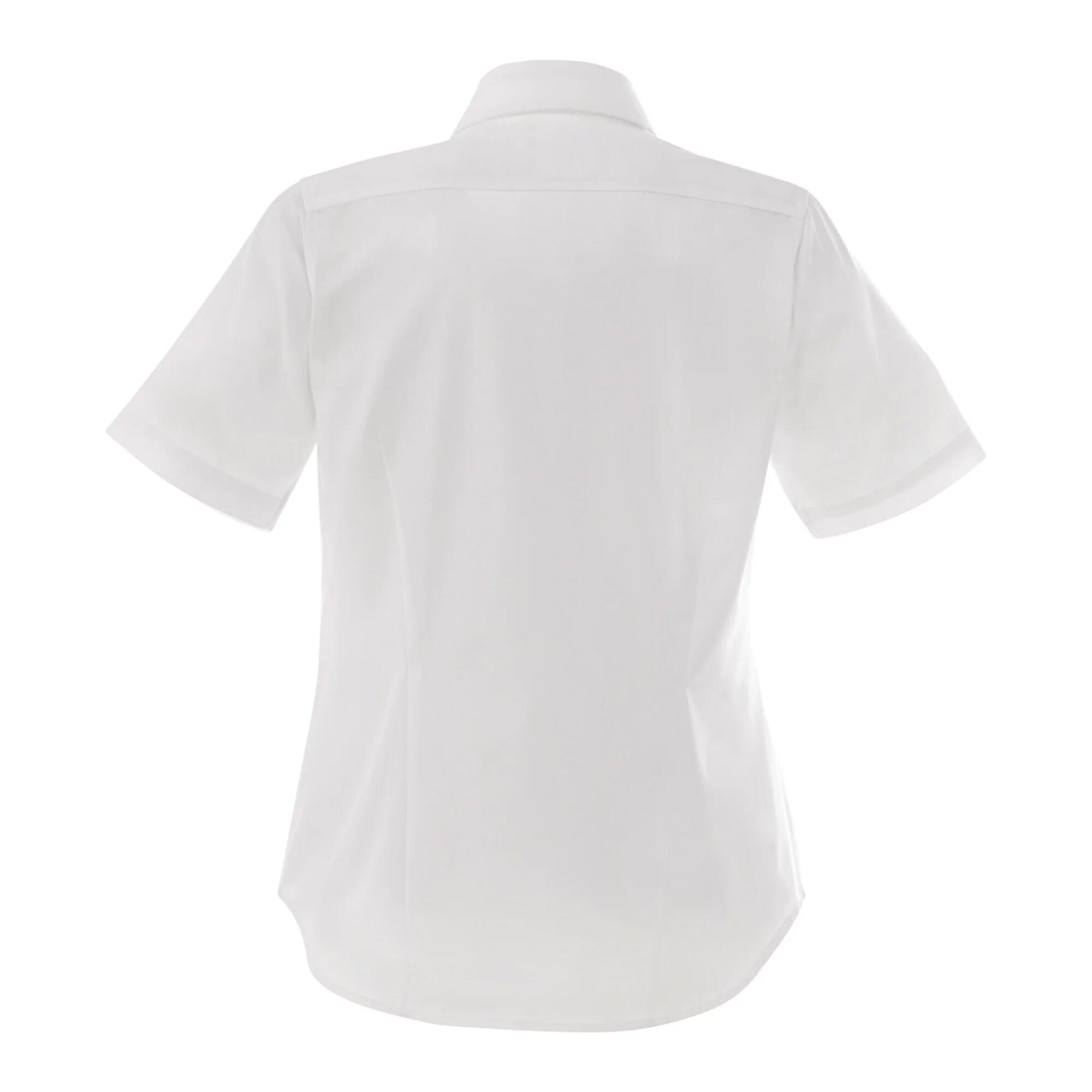 OxfordBluse Bluse Arbeitshemd, kurzärmlig Damen Weiß 2/3