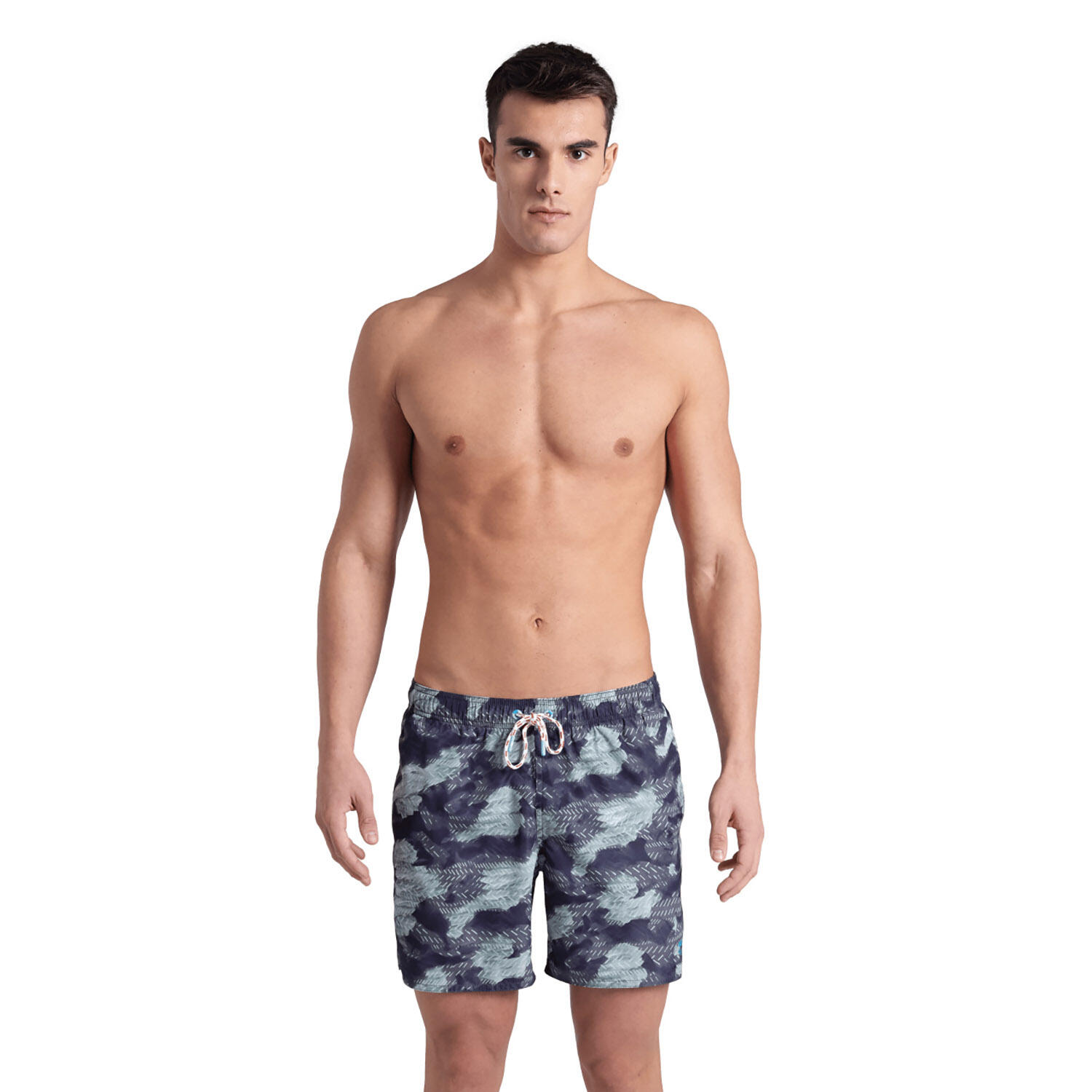 Arena - Shorts De Bain Homme - Water Prints Allover - Maillot De Bain 1 Pièce - Gris|multicolore - 42 M/l - Decathlon