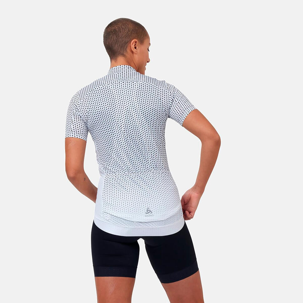Koszulka rowerowa damska Odlo Stand-up collar ZEROWEIGHT rozpinana