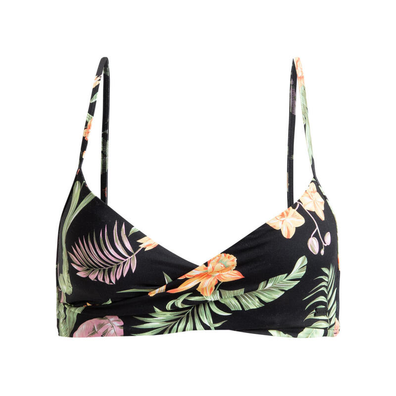 Haut de maillot de bain forme brassière asymétrique femme noir