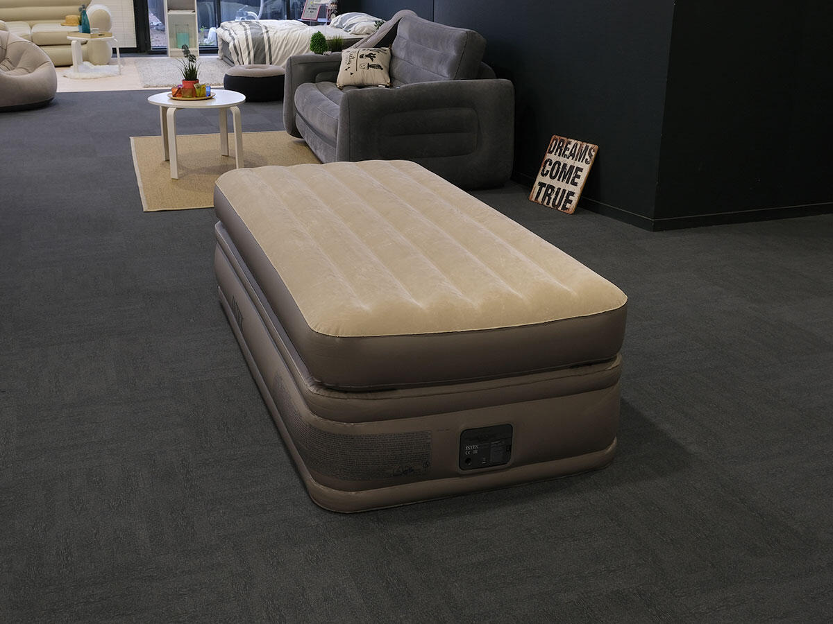 Pack matelas gonflable Prime Comfort 1 place  + Drap housse 3/5