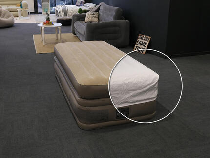 Pack matelas gonflable Prime Comfort 1 place + Drap housse