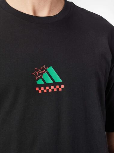 T-shirt uomo adidas pizza tee - nero 3/5