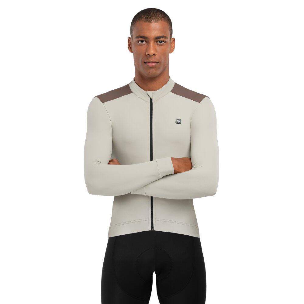 Siroko - Maillot Vélo Thermique Homme Cyclisme Srx M4 Sandhill Beige - Maillot Manches Longues - Beige - 36 Xs - Decathlon