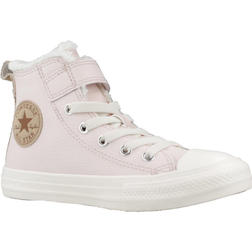 Ténis Converse Modelo Chuck Taylor All Star Leather&sherpa Easy-on Cor Rosa 5/5