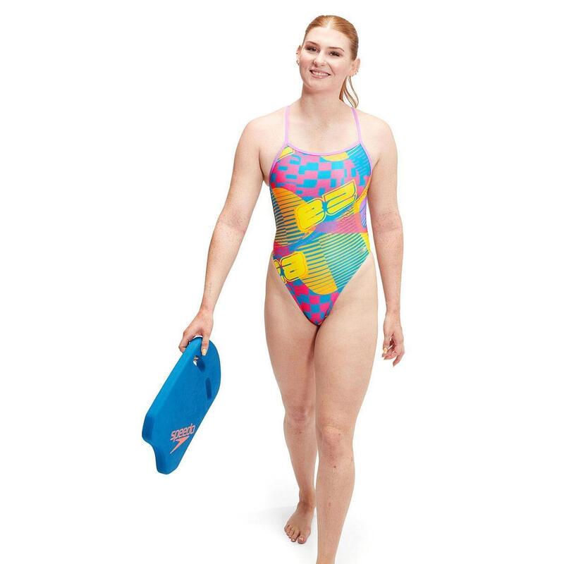 Costum de baie întreg pentru femei Speedo Allover Digital Vback