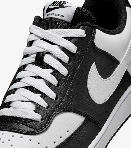 Scarpe uomo nike court vision lo - nero/bianco 7/7