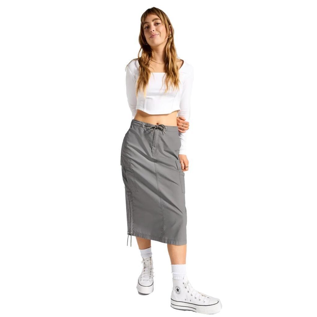 LONG WOWEN CARGO SKIRT SHARKSKIN 4/5