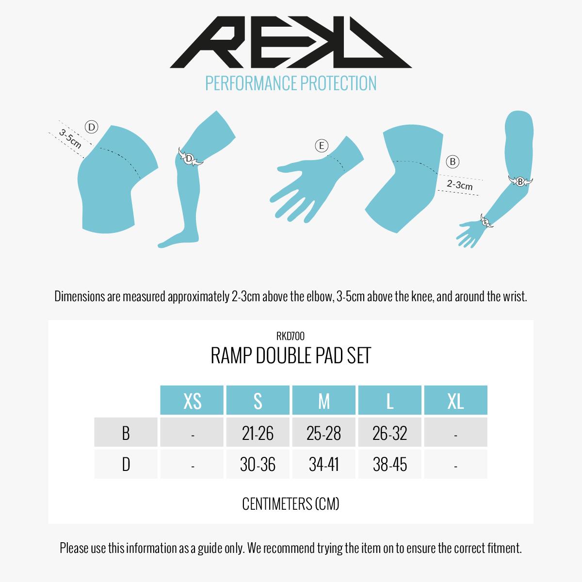 Ochraniacze kolan i łokci na rolki/deskorolki/hulajnogi REKD Ramp Double Set 5/7