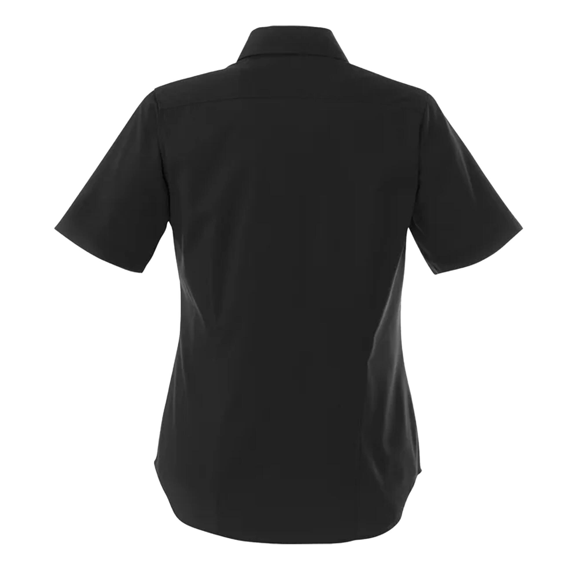 OxfordBluse Bluse Arbeitshemd, kurzärmlig Damen Schwarz 2/3