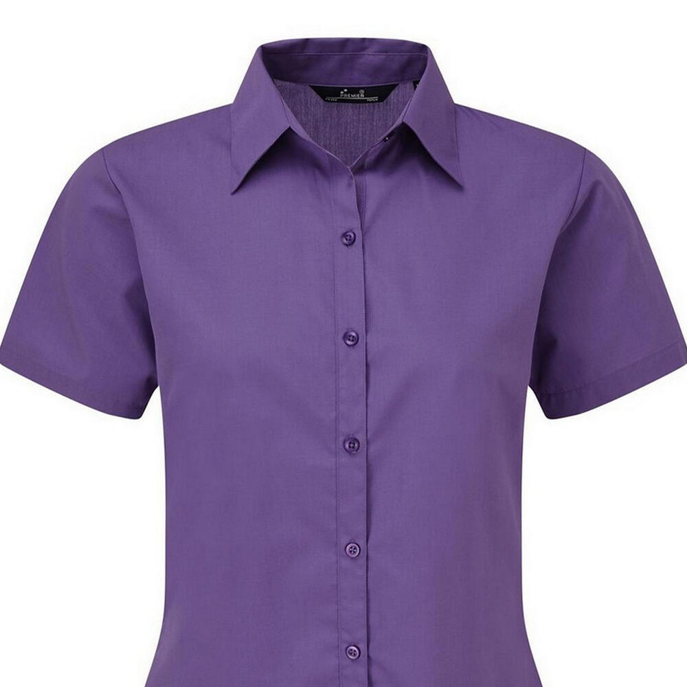 Camicia Maniche Corte Donna Premier Viola 2/3
