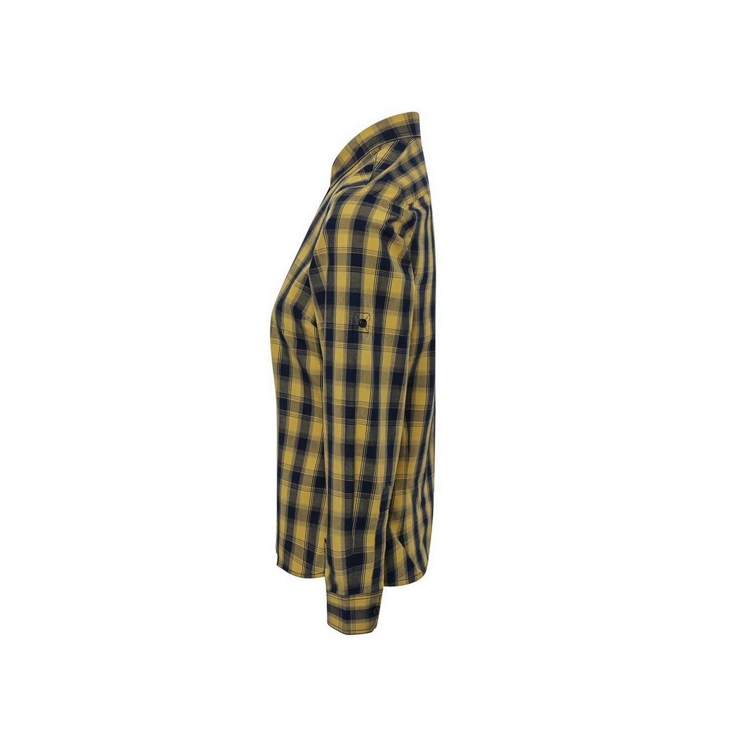 "Mulligan" Hemd für Langärmlig Damen Camel/Marineblau 3/4