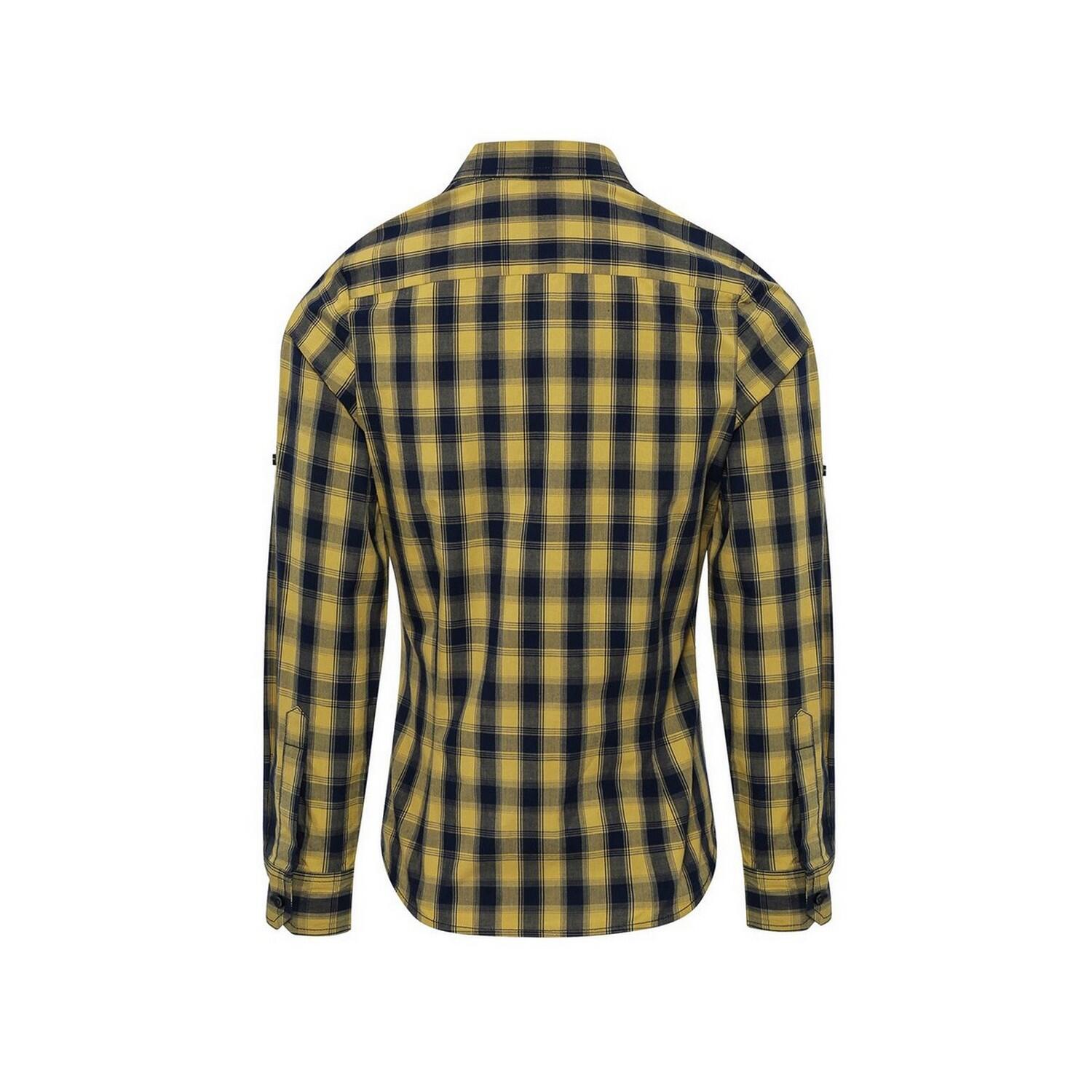 "Mulligan" Hemd für Langärmlig Damen Camel/Marineblau 2/4