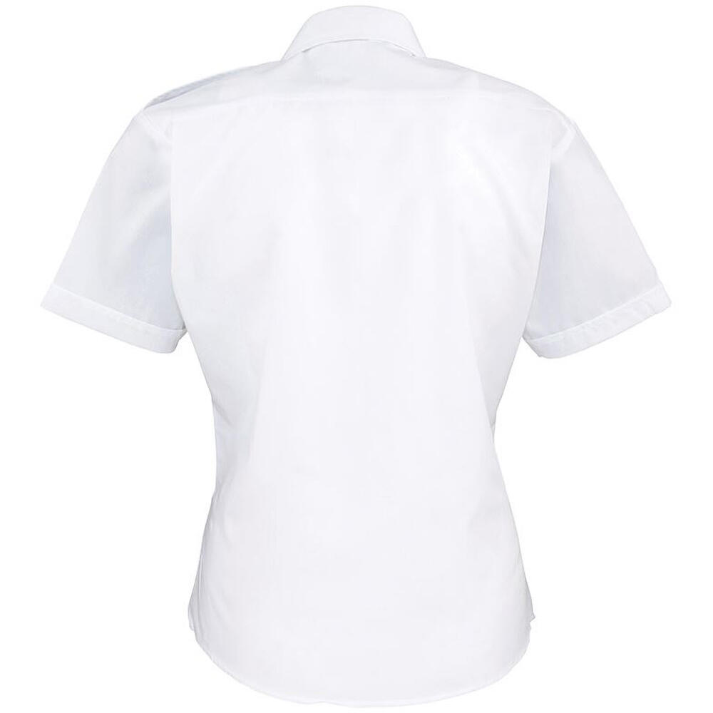Pilot Bluse Kurzarm Damen Weiß 3/5
