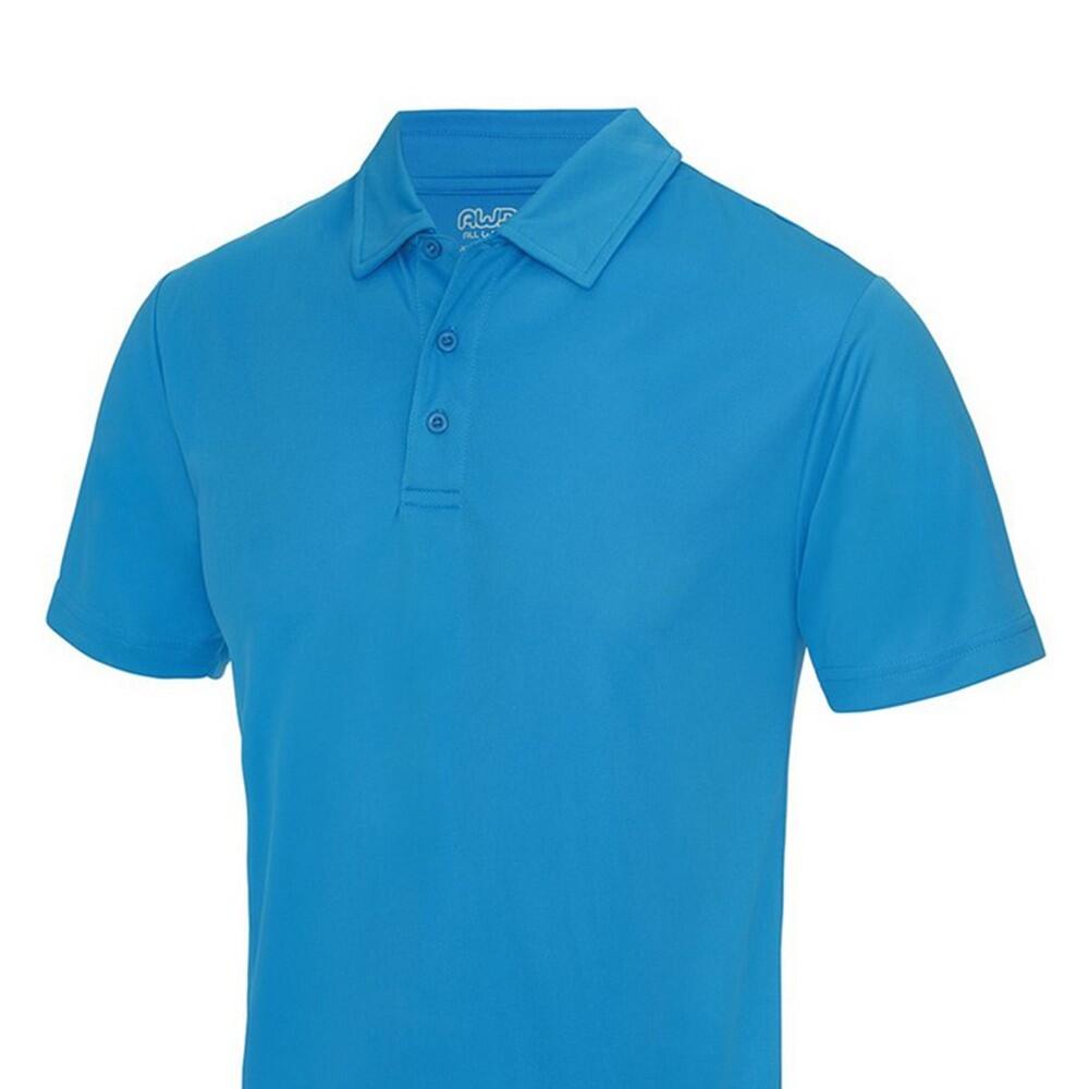 Heren Cool Regular Poloshirt (Saffierblauw) 2/2