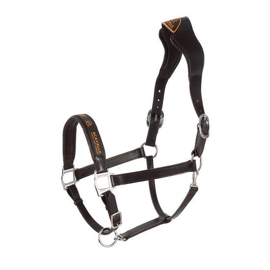 Licol pour cheval doublure en cuir de veau Acavallo Ergonomic Pollguard