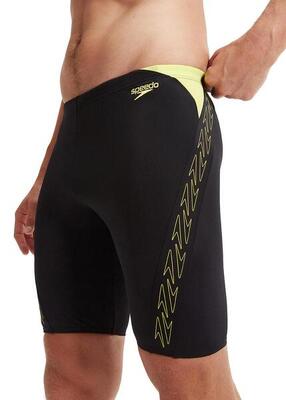 Speedo hyperboom splice jammer - zwart / geel - uk maat 28