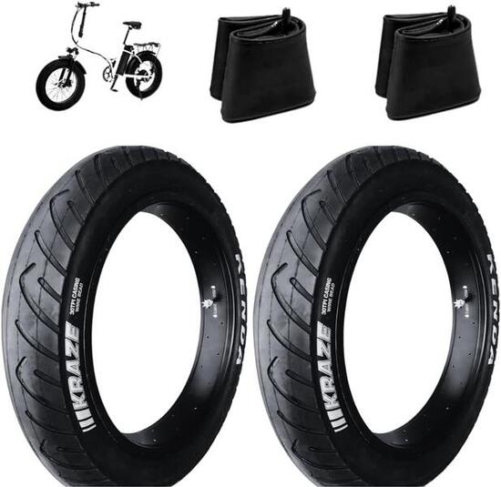 2 copertoni kenda 20x4.0 1/4 (97-406) + camere pneumatici 20 x 4.0 fat bike EV