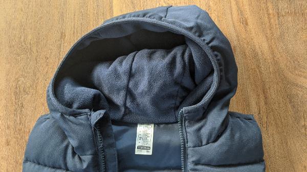 Tussen Particulieren - Bodywarmer met kap beige marine 5-6 jaar 3/6