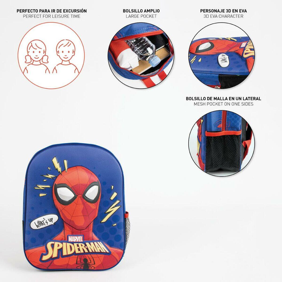 Mochila Escolar Spider-Man Azul 4/5