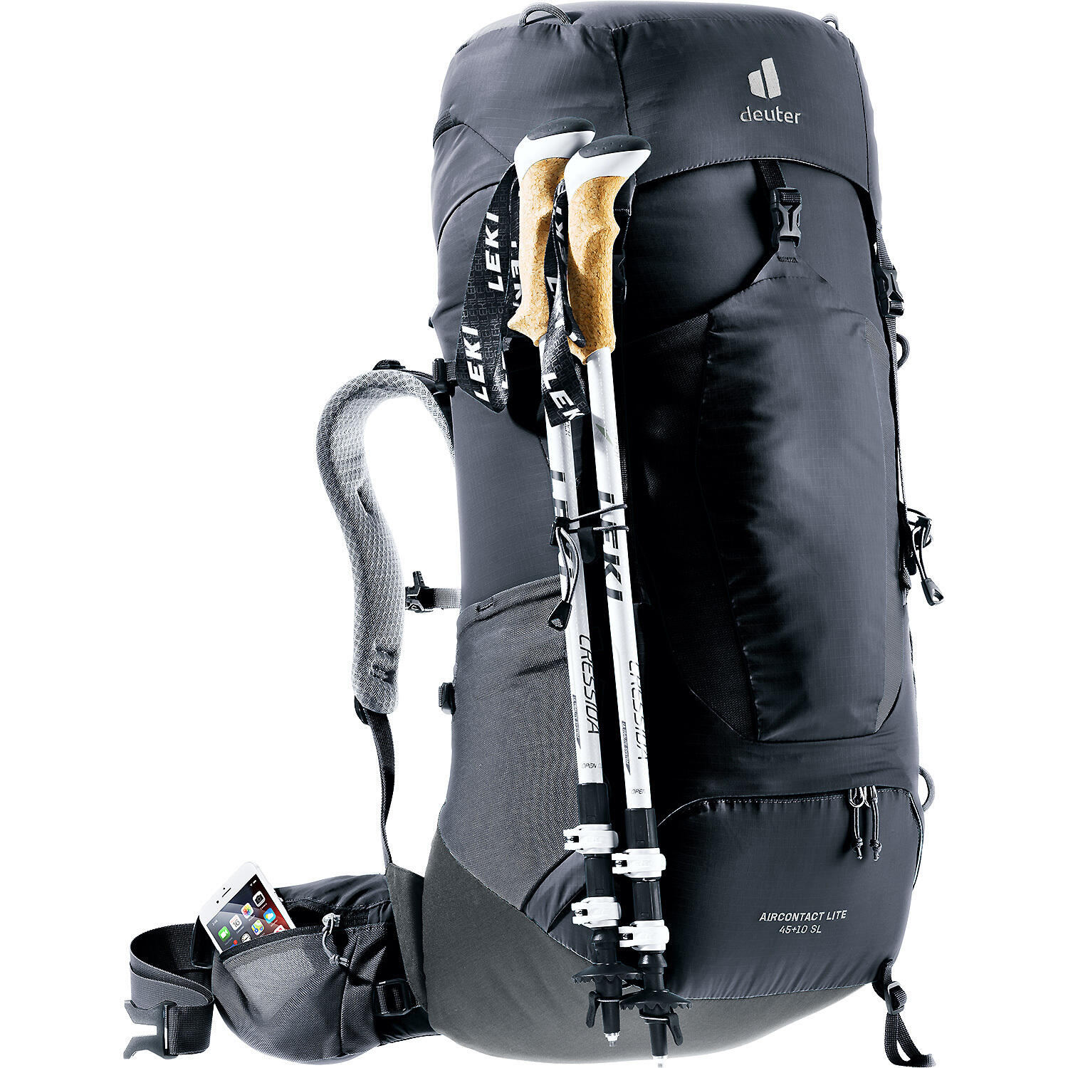 Deuter Aircontact Lite 45+10 SL sac à dos rando femme 55L noir graphite 3/7