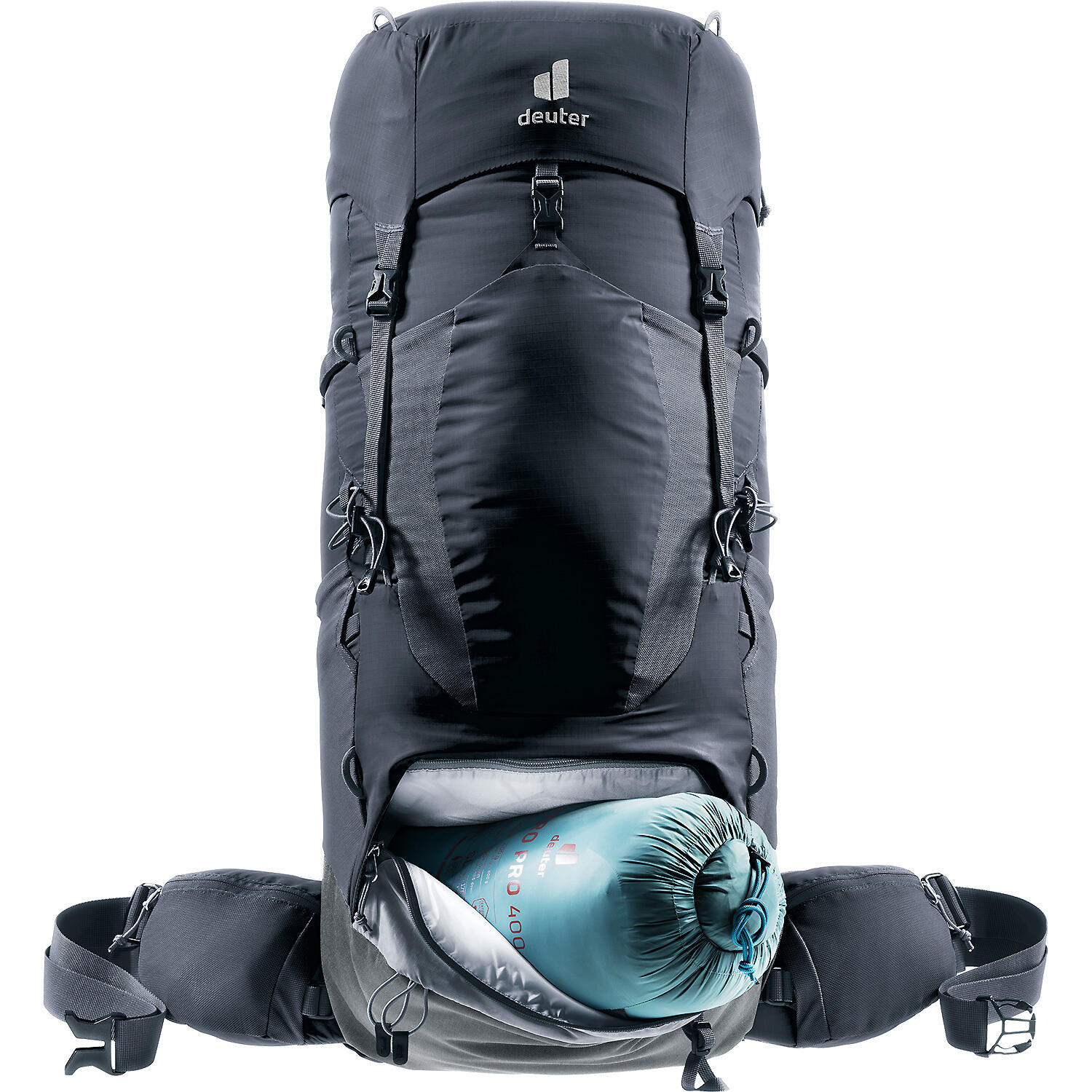 Deuter Aircontact Lite 45+10 SL sac à dos rando femme 55L noir graphite 4/7