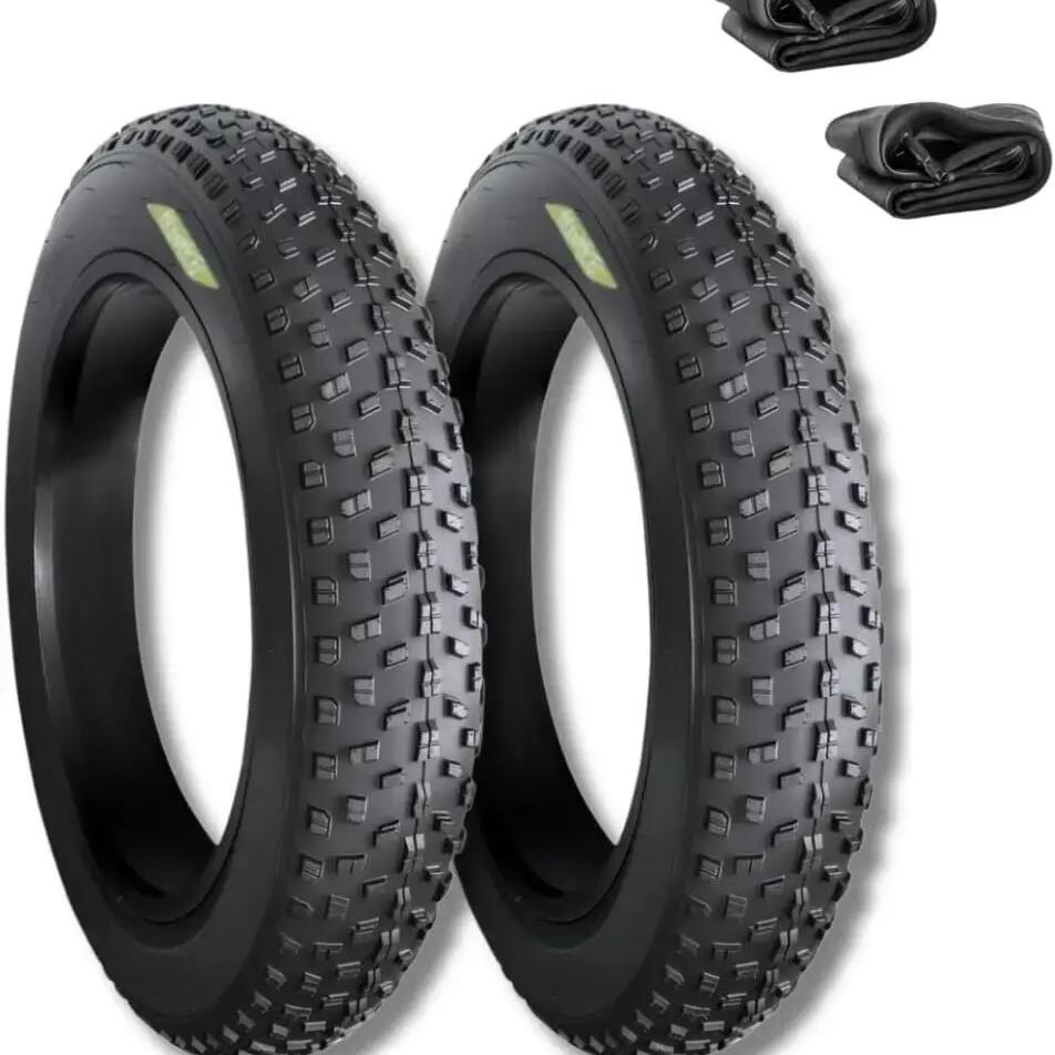 2 tyres 20x4.0+tubes, tyres tyres bike 20 x 4.0 treaded e-bike EV