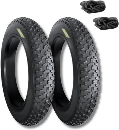 2 Reifen 20x4.0+Schläuche, Reifen Reifen Fahrrad 20 x 4.0 Stollen e-bike EV