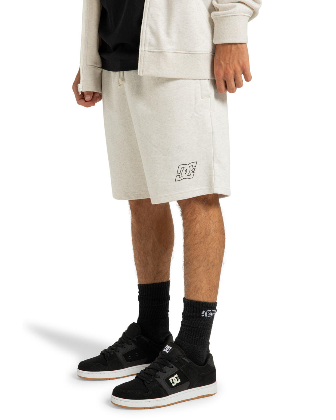 Short à taille élastique PALLET Gris Homme 3/4