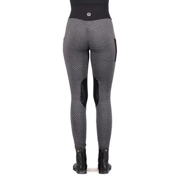 Malla de equitación de agarre medio para mujer Imperial Riding Diamond Bubble 5/7