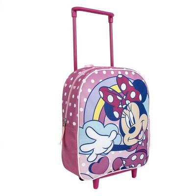 Mochila Escolar con Ruedas Minnie Mouse Rosa