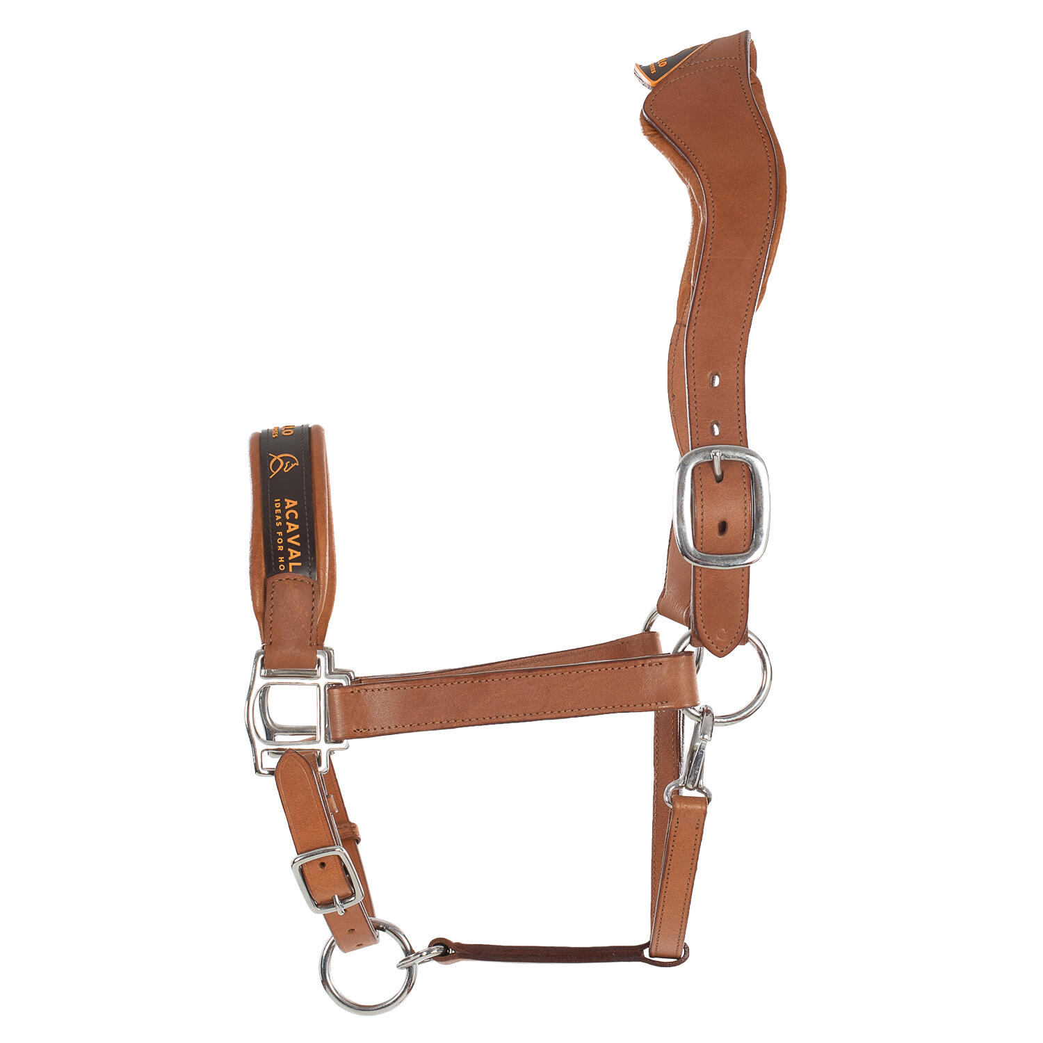 Halsband voor paard met voering van kalfsleer Acavallo Ergonomic Pollguard 2/4