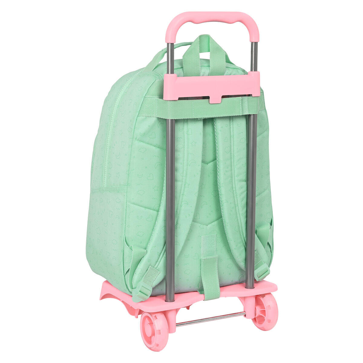 Mochila Escolar com Rodas BlackFit8 Moon Verde 3/3