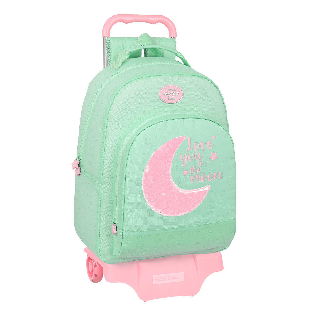 SENZA MARCA Mochila Escolar con Ruedas BlackFit8 Moon Verde