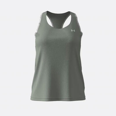Ua tech™ knockout tanktop silica groen voor dames